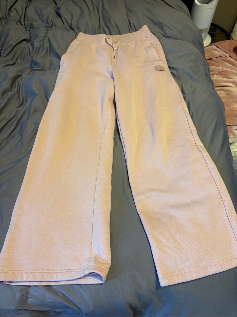 Jordan Light Pink Wide-Leg Sweatpants